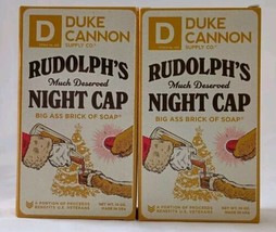 2 Bars Duke Cannon Rudolph&#39;s Night Cap 10 Oz Big Ass Brick Body Soap Bar - $14.95