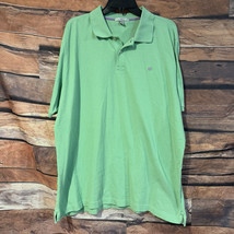 Peter Millar XXL Men’s Polo Shirt Mint Green Purple Crown Logo Pique Knit Golf - £21.66 GBP