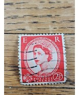 Great Britain Stamp Queen Elizabeth II 2 1/2d Used Wave Cancel 296 - $1.36 CAD