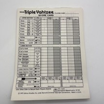 Loose Triple Yahtzee 50+ Score Cards/Pads Unused Vintage 1972 Milton Bra... - $10.88