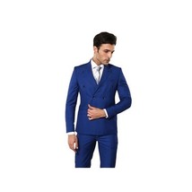 Men Double Breasted Suit WESSI by J.VALINTIN Extra Slim Fit JV5 Royal Blue New image 5
