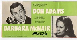 Don Adams Barbara McNair Copa Room The Sands Hotel Mailer Las Vegas Nevada 1960s - £37.36 GBP