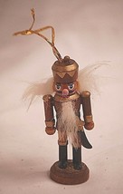 Whimsical Mini Folk Art Wooden Soldier w Sword Christmas Tree Ornament X... - £4.66 GBP