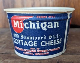 Six Vintage Michigan Cottage Cheese Paper Cups - Unused Lily Cup No. 130... - $11.29