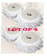 Lot Of 4 Replacement Microfibric Mop Head Refill 4 Hurricane Magic Mop 3... - $13.98