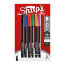 SHARPIE Pen, Fine Point, 6-Pack, Assorted Colors (1924215) - £26.37 GBP