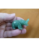 (Y-HIP-579) Green aventurine HIPPO Hippopotamus Gemstone figurine gem hi... - $18.69