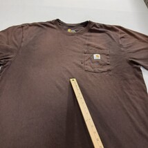 Carhartt K87 DKB Original Fit Men's 2XL Tall Brown Cotton Short Sleeve T-Shirt image 4