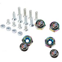 Brand New 4PCS Buick Racing Car License Plate Carbon Screw Bolt Cap Cove... - £15.98 GBP