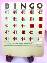 HTF Vintage Red Shutter Easy Slide Green Bingo Cards USA 1970&#39;s Ad Free - £2.02 GBP