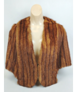 Vintage Brown Corded Genuine Mink Fur Capelet Wrap/Stole/Shawl Wedding C... - $5,653.64 MXN