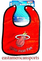 Miami Heat NBA Baby Boys Red Snap Bib Infant Toddler Newborn Little Fan - $10.89 CAD
