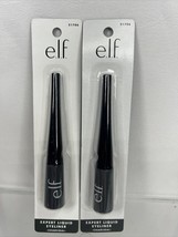 (2) e.l.f. Charcoal Expert Liquid Eyeliner Extra-Fine Brush Tip COMBINE ... - $8.46
