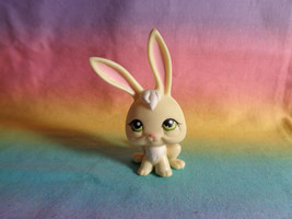 2006 Littlest Pet Shop Cream Bunny Rabbit Olive Green Dot Eyes #178 - £3.93 GBP