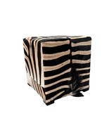 Real Zebra Skin Ottoman Cube 20 H X 20 X 20&quot; Zebra Skin Hair-on Ottoman # W - €859,11 EUR