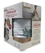 Sunbeam Microplush Comfy Toes Electric Heated Throw Blanket Foot Pocket ... - $58.57 CAD