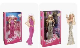 Barbie The Movie Collectible Dolls Margot Robbie in Gold Disco &amp; Pink Western - £146.95 GBP