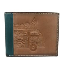 Journee Traveler Leather Mens Wallet Medium Brown NEW SML1872210 - $34.95