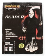 Grim Reaper Costume Mask and Staff New Size Boys Small 5-7 Glows In The ... - £14.55 GBP