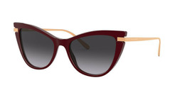 Brand New Dolce & Gabbana Dg 4381-F 3091/8G BURGUNDY/GREY Gradient Sunglasses 54 - $156.61