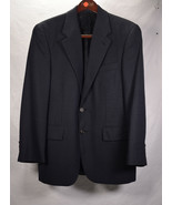 Chaps Ralph Lauren Mens 38 S Wool 2 Button Suit Jacket Pants Navy Blue - £67.42 GBP