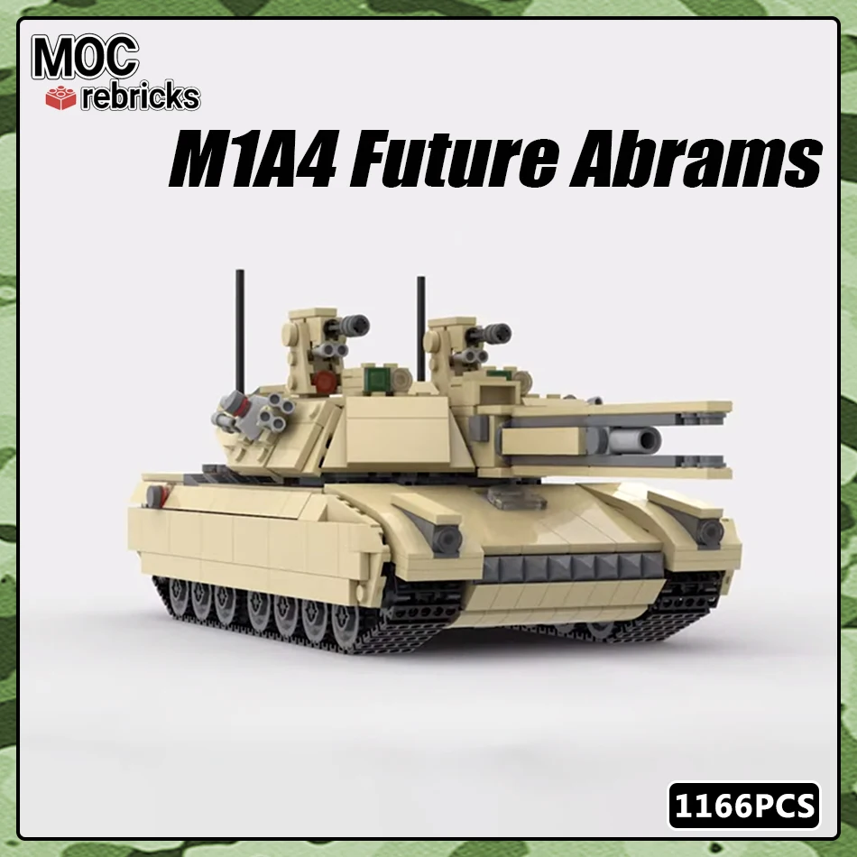 MOC Military Series M1A4 Future Abrams New American Heavy Warfare Arms Tank - £169.73 GBP