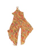 1 State Jumpsuit Women L Multicolor Floral Sleeveless Wide Split Leg Boh... - $50.81 CAD