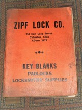 XRARE: 1940 Zipf Lock Co. Catalog locks keys locksmith supplies illustrated - £67.26 GBP