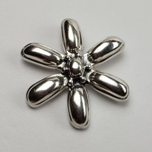 Vintage .925 Silver Daisy Pendant 6 Petals April Birth Flower Gift - £35.94 GBP