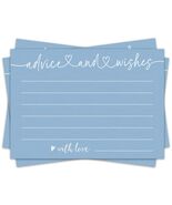 Qoamp Advice and Wishes Cards 4x6in 30pcs White Minimalist Bridal Shower - $190.65 MXN