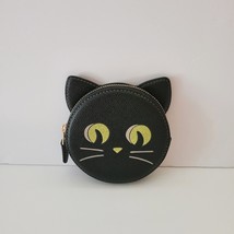 Coach CW464 Cat Halloween Coin Case Pouch Change Purse Black Leather Wallet - $69.18