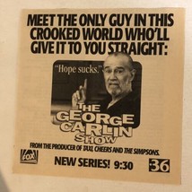 George Carlin Show Tv Guide Print Ad TPA14 - £4.66 GBP