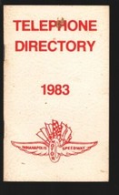 Indianapolis Motor Speedway Telephone Directory 1983-Amazing to see the track... - £17.76 GBP