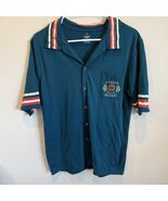 Casa Bacardi Teal Bowling Shirt Men&#39;s Small Short Sleeve Party Cotton Bl... - $327.86 MXN