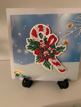 Holiday Christmas Cards, Sparkling Finished Diamond Art Cards- Pointsett... - $6.99