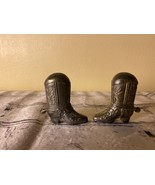 Vintage cowboy boots salt and pepper shakers Cheyenne Wyoming made in Ja... - $15.00