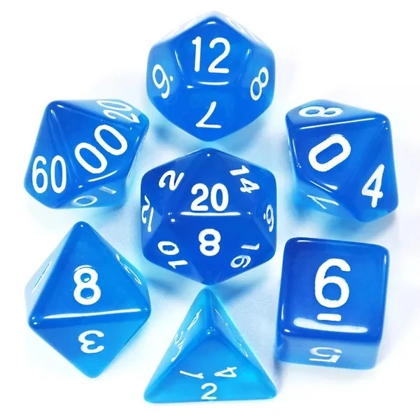 7Pcs/Set DND Dice Transparent Polyhedral Effect D6 Multi-Side Dice for D&amp;D Role  - £78.18 GBP