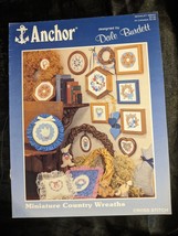 Miniature Country Wreaths cross stitch pattern book - 1989 SB504 - £4.74 GBP