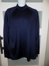 Greg Norman Play Dry Blue Mock Neck LS Moisture Wicking Shirt Size L Men&#39;s - £14.41 GBP