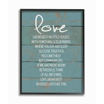 Stupell Industries Love Grows Best in Little Houses Distressed Teal Shiplap Over - £42.46 GBP