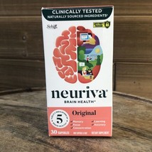 NEURIVA Original Brain Supplement for Memory Focus &amp; Concentration 30ct EXP 9/26 - $18.66