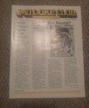 VTG  April 1987 JMU Duke Club Newsletter James Madison University Harris... - $14.99