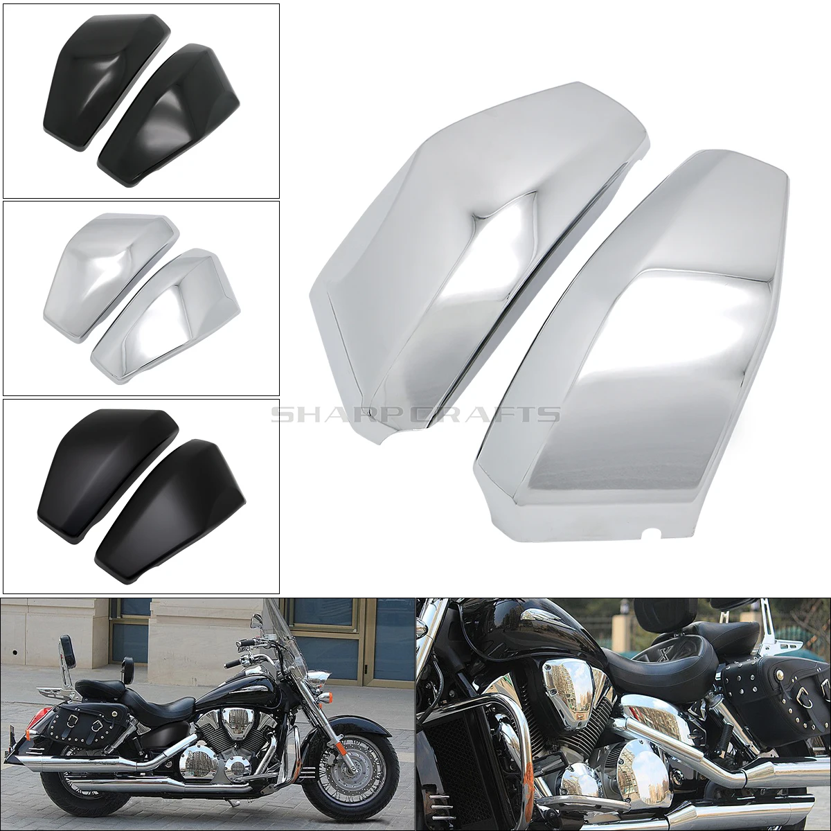 Le accessories battery fairing side covers for honda vtx1300 r s c t retro spoke custom thumb200