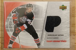 2003-04 Hockey Card Upper Deck Team Essentials Jersey Relic Miroslav Satan TP-MS - £6.56 GBP