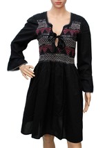 Mini tunique femme classique Odd Molly #261 brodée noire à smoc S 1 - $48.71