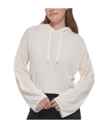 Calvin Klein Jeans Women&#39;s Hooded Bell-Sleeve Top B4HP - £22.39 GBP