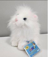 GANZ Webkinz White Persian Cat Plush HM110 Fluffy New Sealed Code 8'' - $32.00