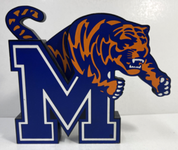 Memphis Tigers Licensed Shelia&#39;s Ncaa Football Wood PLAQUE/SIGN - £19.74 GBP