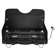 Double Stove Propane Burner Portable Cooker Outdoor Burner Camping Grill 20K BTU - £47.27 GBP