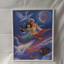 VTG Disney Aladdin Magic Carpet Ride Cardstock Framed Movie Poster #8214... - £27.68 GBP
